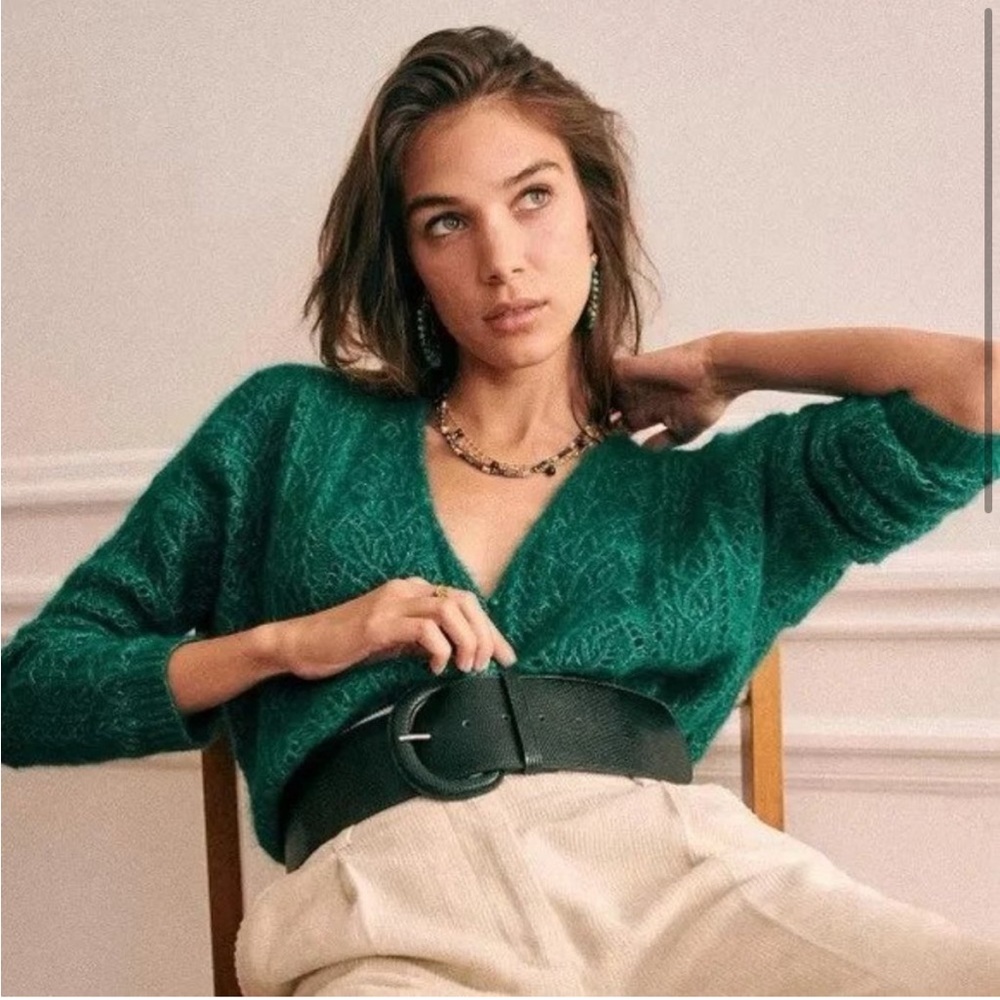 Sezane Emerald Green Lison Jumper